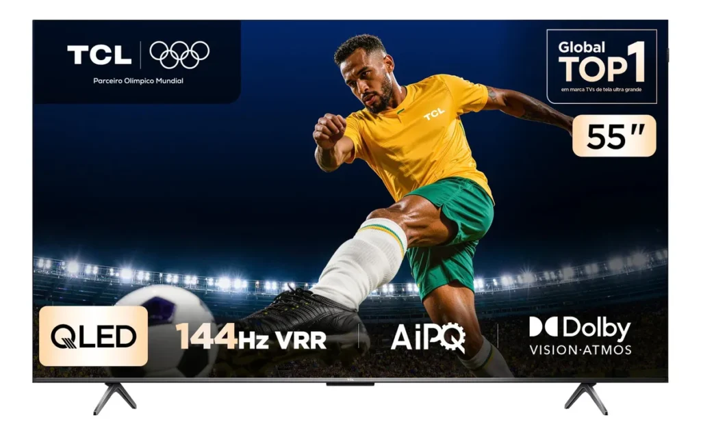 Smart TV TCL 55 Polegadas QLED 4K P8K WiFi Bluetooth